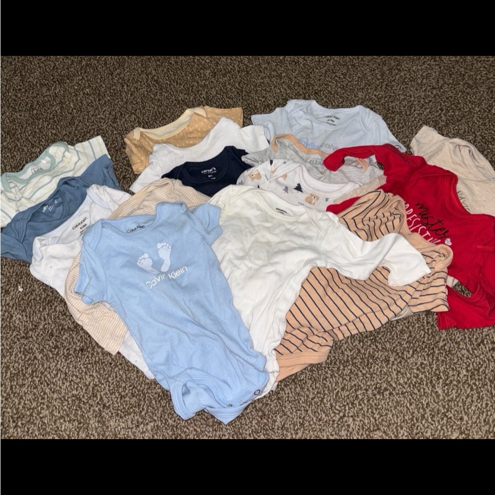 baby boy onsies and sleeper lot
